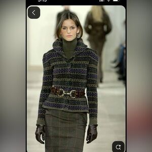 Ralph Lauren collection 2004 genuine alligator horsebit belt